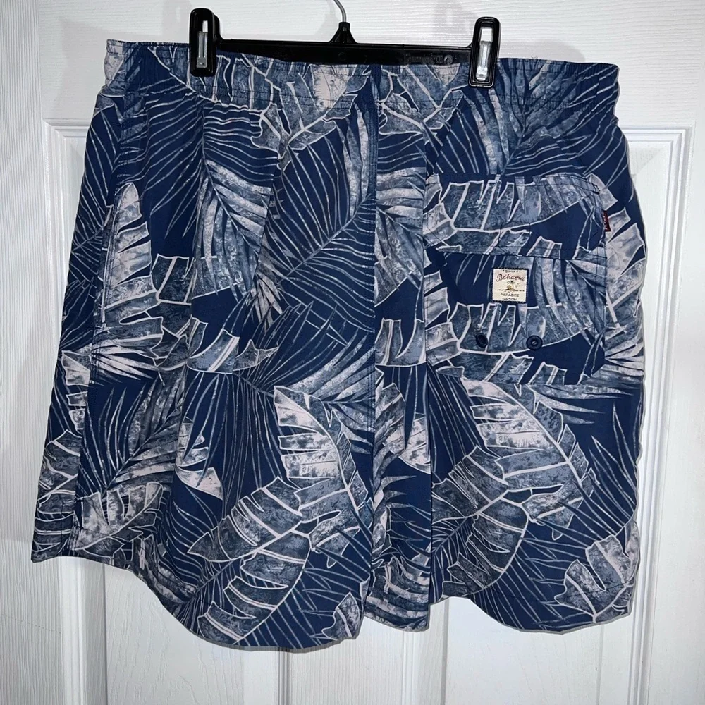 TOMMY BAHAMA Mens Tropical Print Swim Shorts Trunks Size L